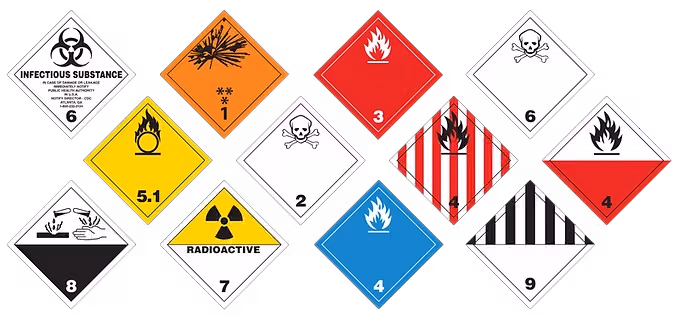 Dangerous goods labels